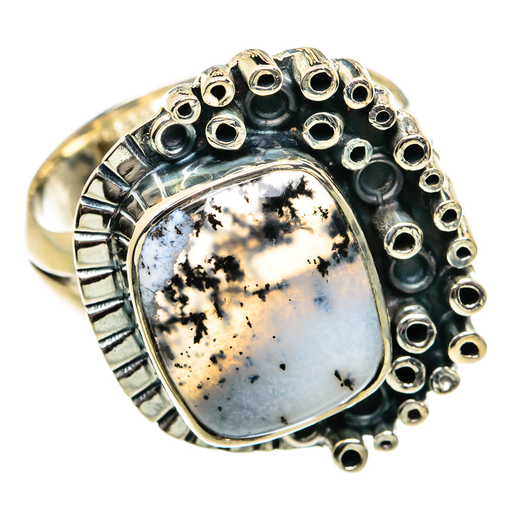 Dendritic Opal Rings handcrafted by Ana Silver Co - RING81936