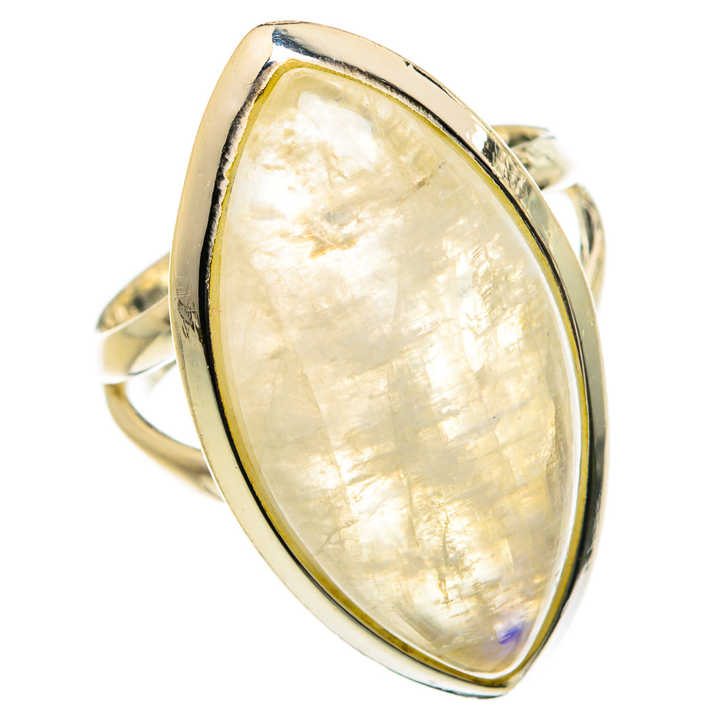 Rainbow Moonstone Rings handcrafted by Ana Silver Co - RING81938