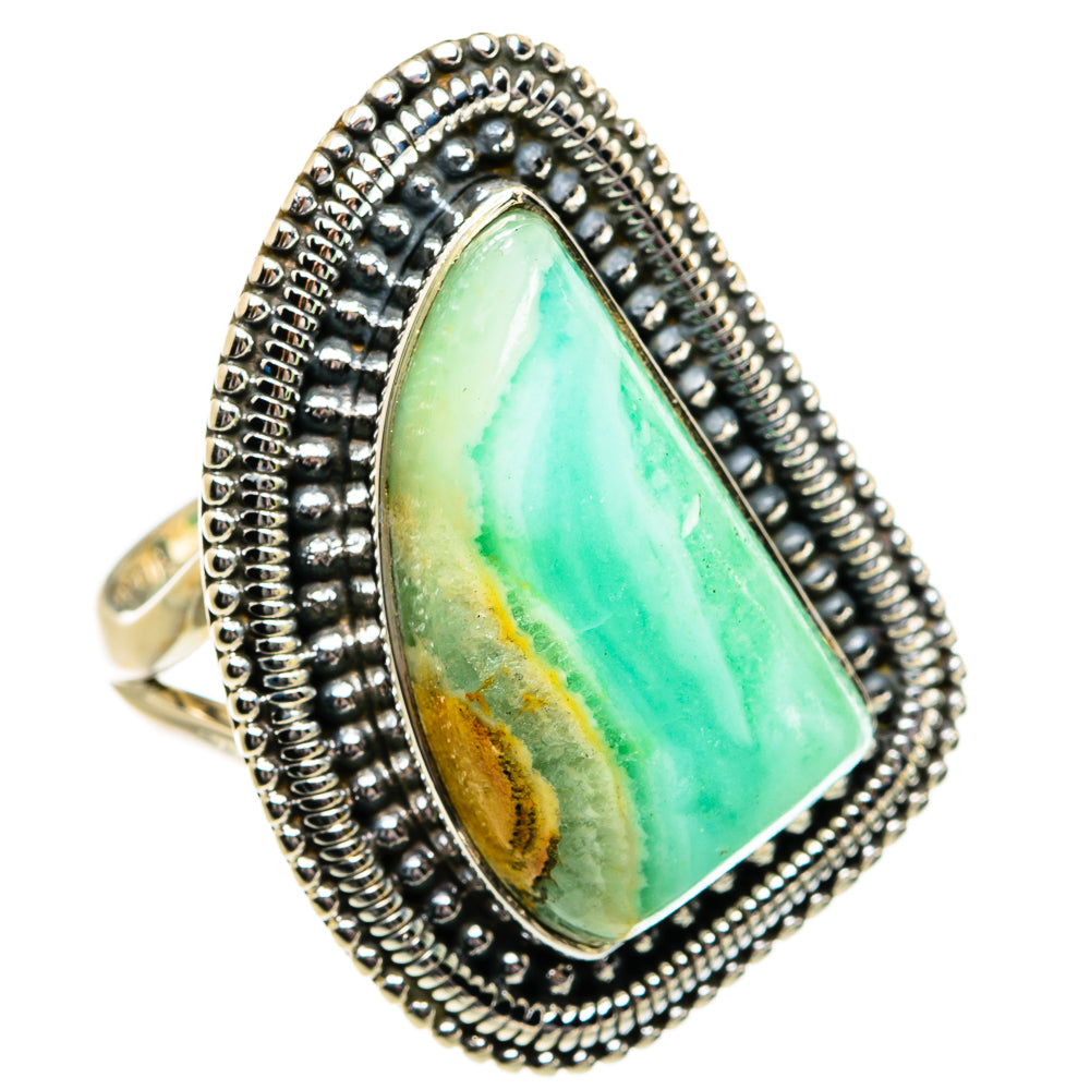 Chrysoprase Rings handcrafted by Ana Silver Co - RING82001