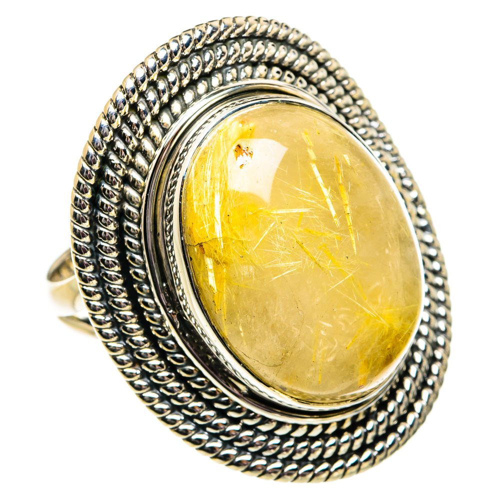 Rutilated Quartz Rings handcrafted by Ana Silver Co - RING82016