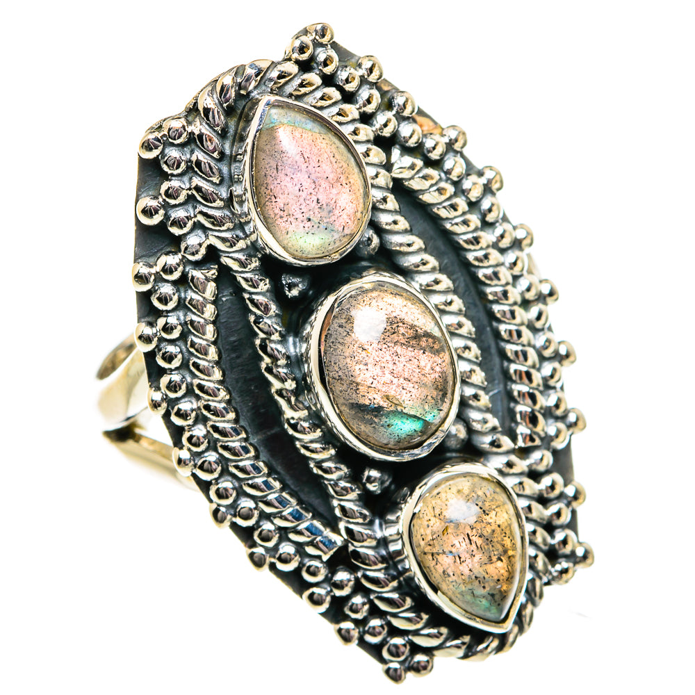 Labradorite Rings handcrafted by Ana Silver Co - RING82037