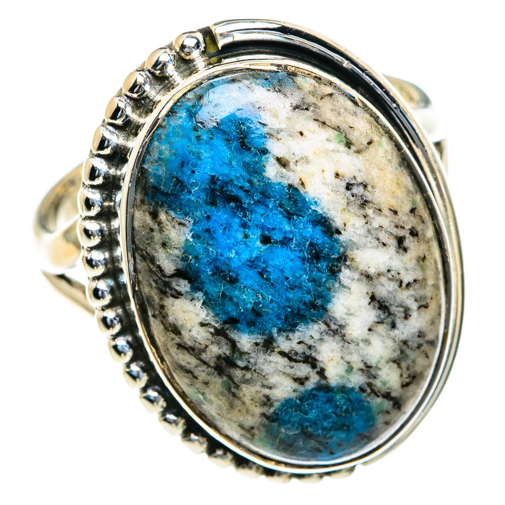 K2 Blue Azurite Rings handcrafted by Ana Silver Co - RING82069