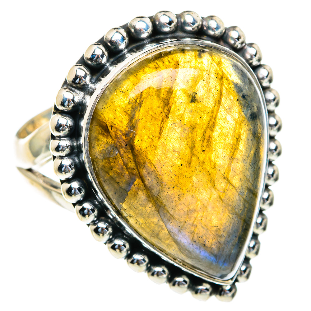 Labradorite Rings handcrafted by Ana Silver Co - RING82074