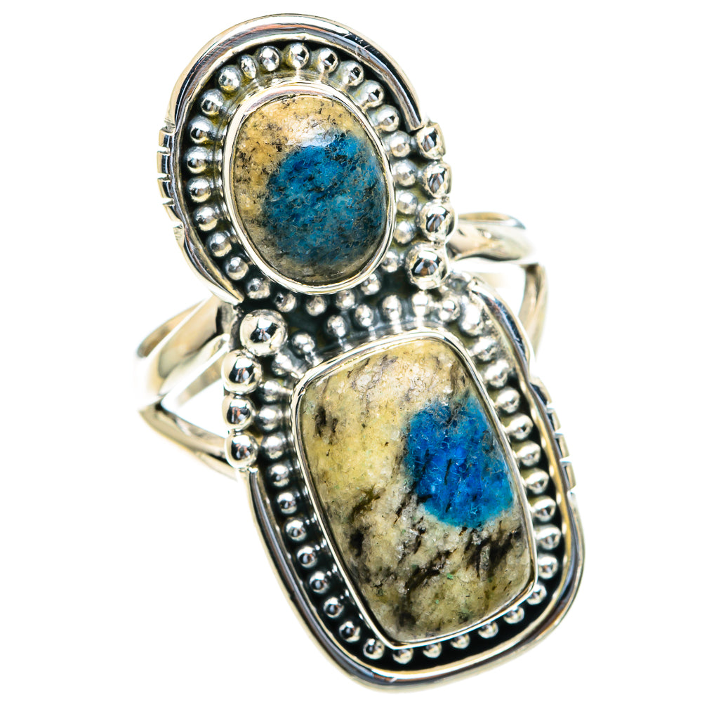 K2 Blue Azurite Rings handcrafted by Ana Silver Co - RING82115 - Photo 2