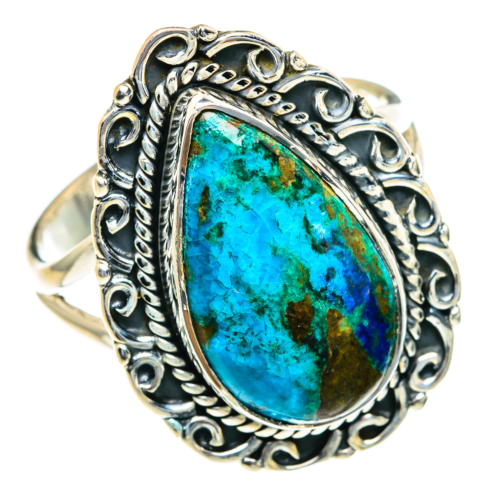 Chrysocolla Rings handcrafted by Ana Silver Co - RING82179