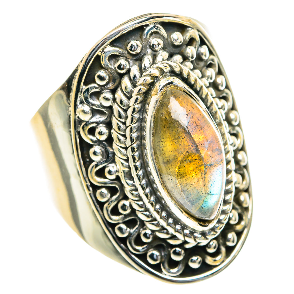 Labradorite Rings handcrafted by Ana Silver Co - RING82185
