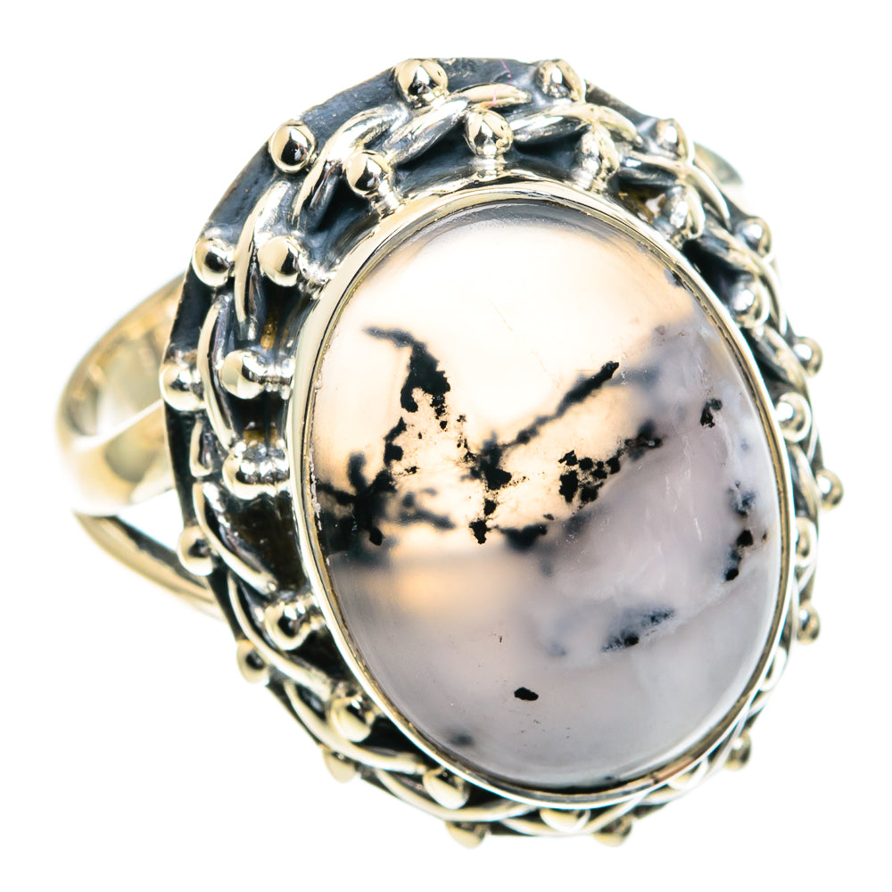 Dendritic Opal Rings handcrafted by Ana Silver Co - RING82220