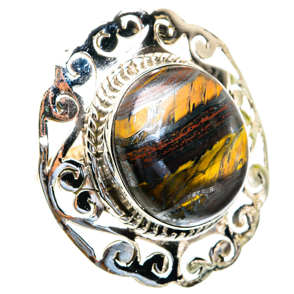 Red Tiger Iron Rings handcrafted by Ana Silver Co - RING82331
