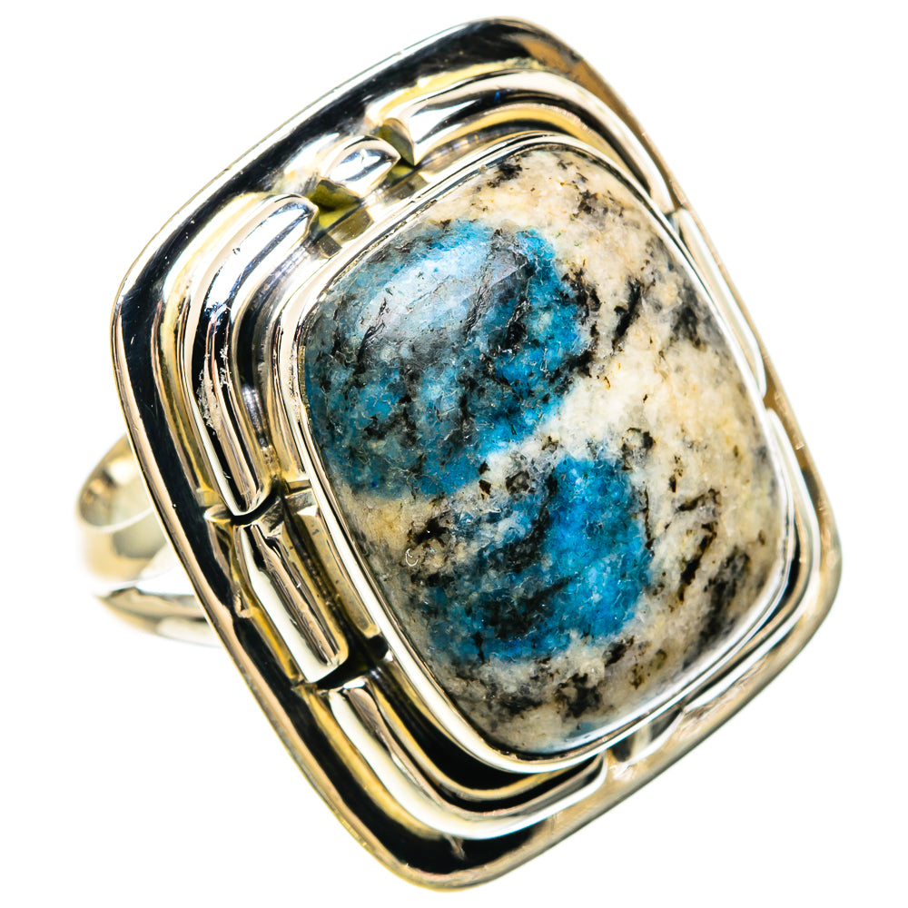 K2 Blue Azurite Rings handcrafted by Ana Silver Co - RING82460