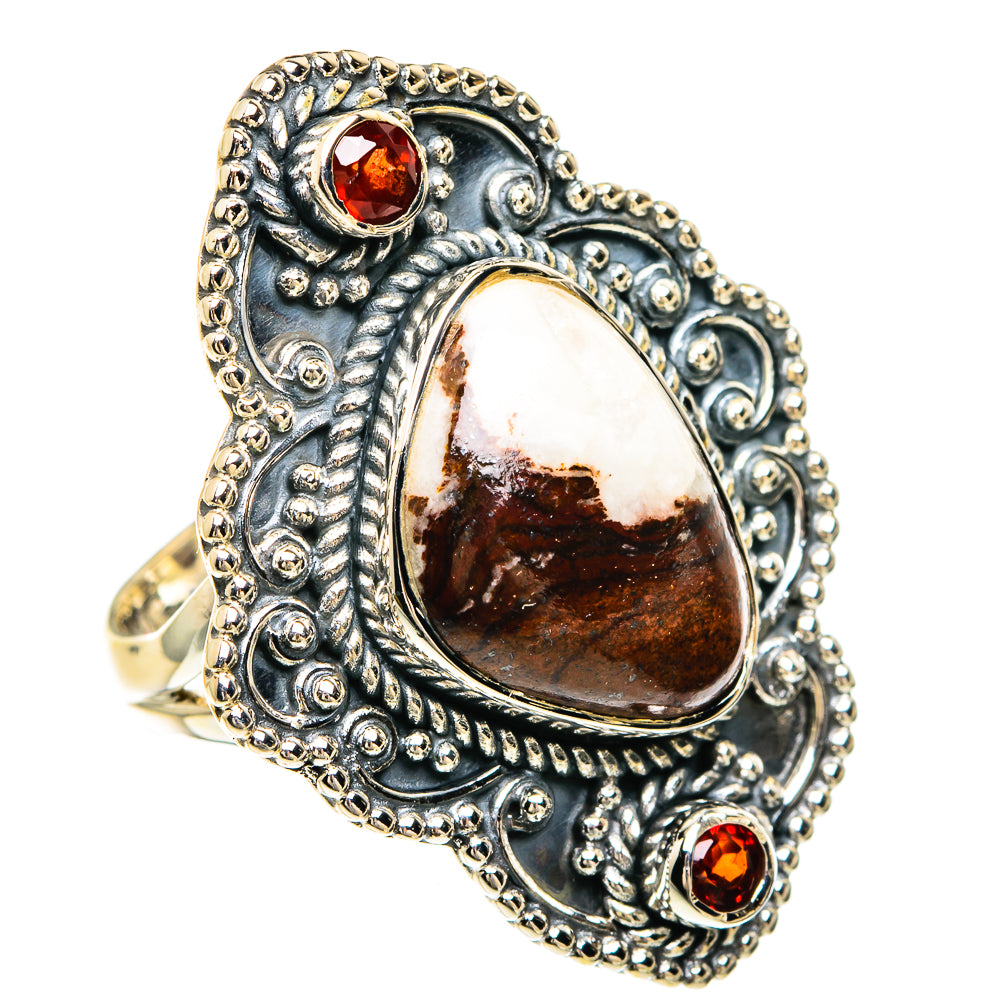 Peanut Wood Jasper Rings handcrafted by Ana Silver Co - RING82549 - Photo 2