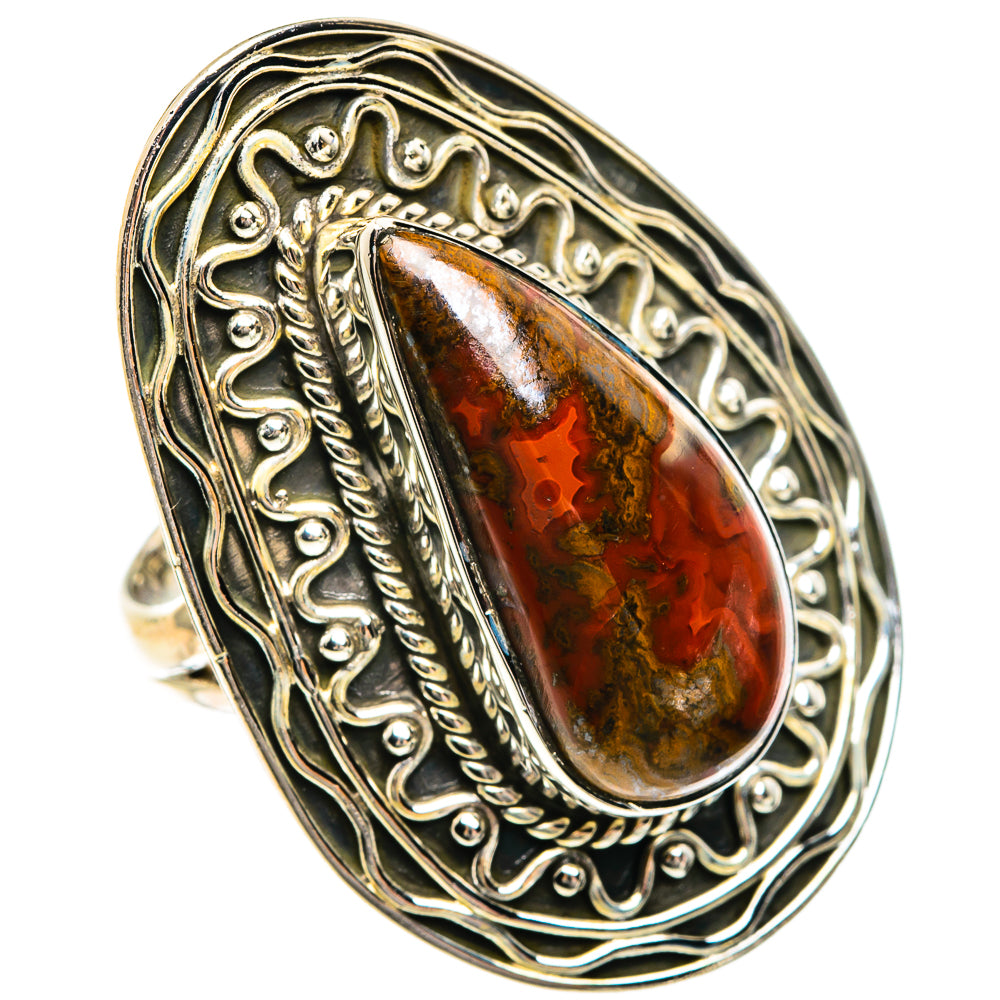 Moroccan Agate Rings handcrafted by Ana Silver Co - RING82580