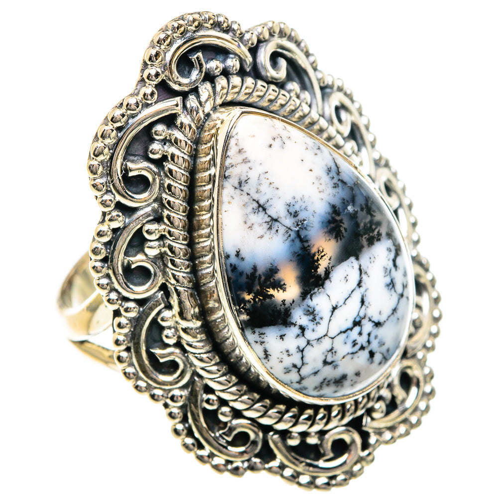 Dendritic Opal Rings handcrafted by Ana Silver Co - RING82604