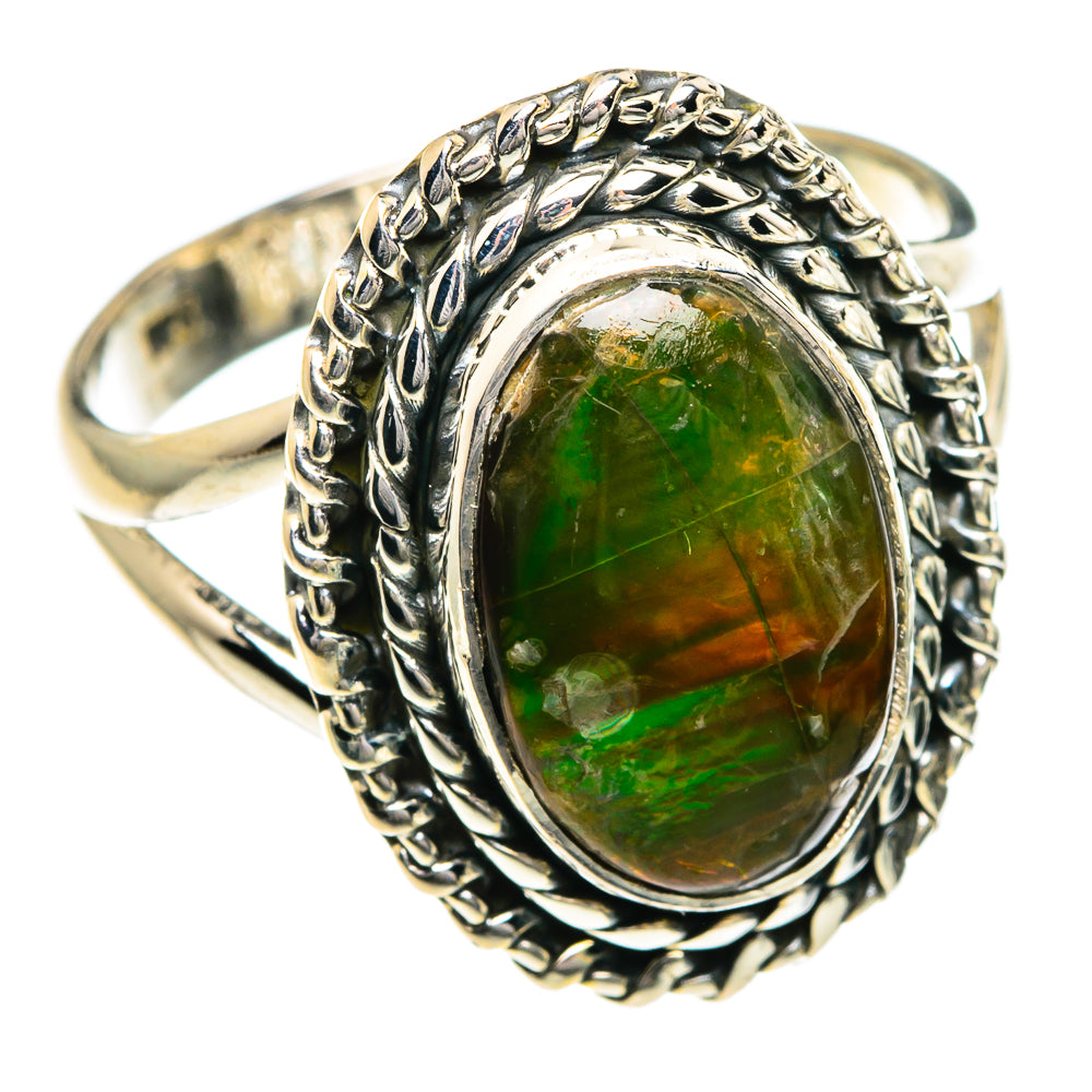 Ammolite Rings handcrafted by Ana Silver Co - RING82663