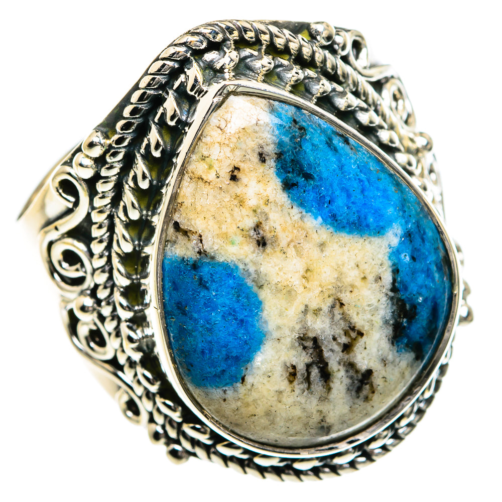 K2 Blue Azurite Rings handcrafted by Ana Silver Co - RING82675