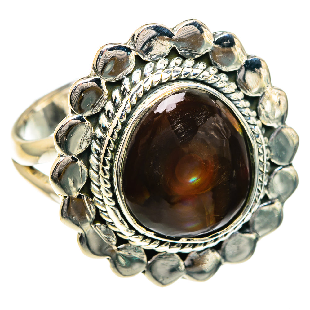 Mexican Fire Agate Rings handcrafted by Ana Silver Co - RING82680