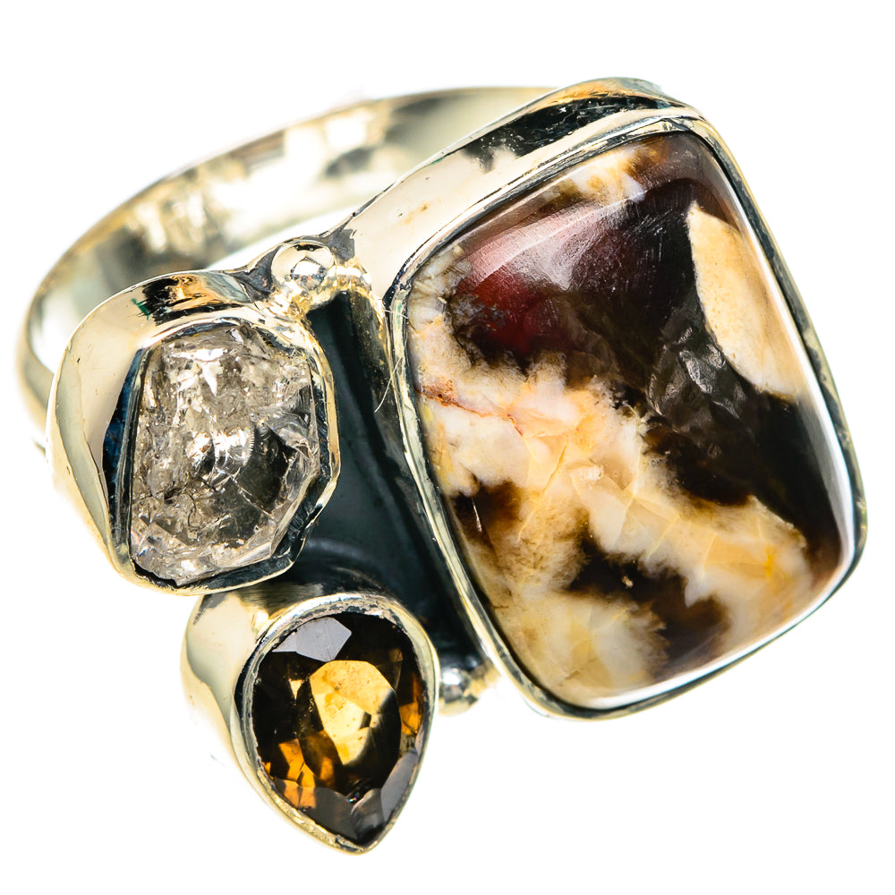 Peanut Wood Jasper Rings handcrafted by Ana Silver Co - RING82714