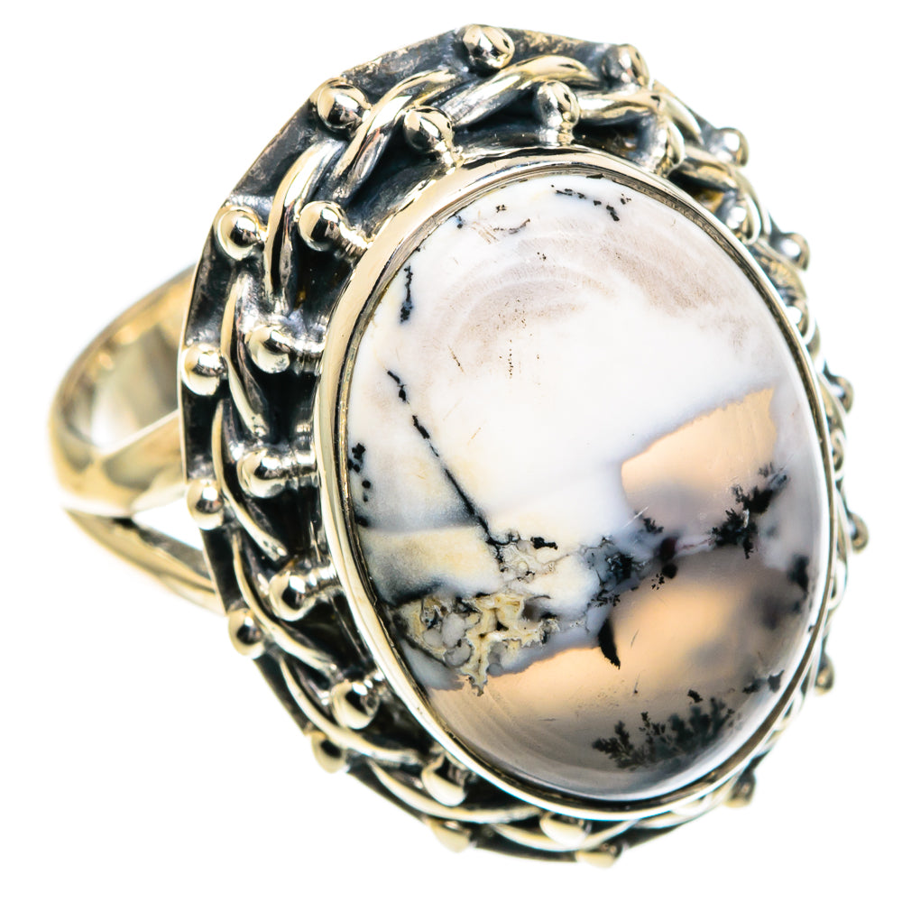 Dendritic Opal Rings handcrafted by Ana Silver Co - RING82749