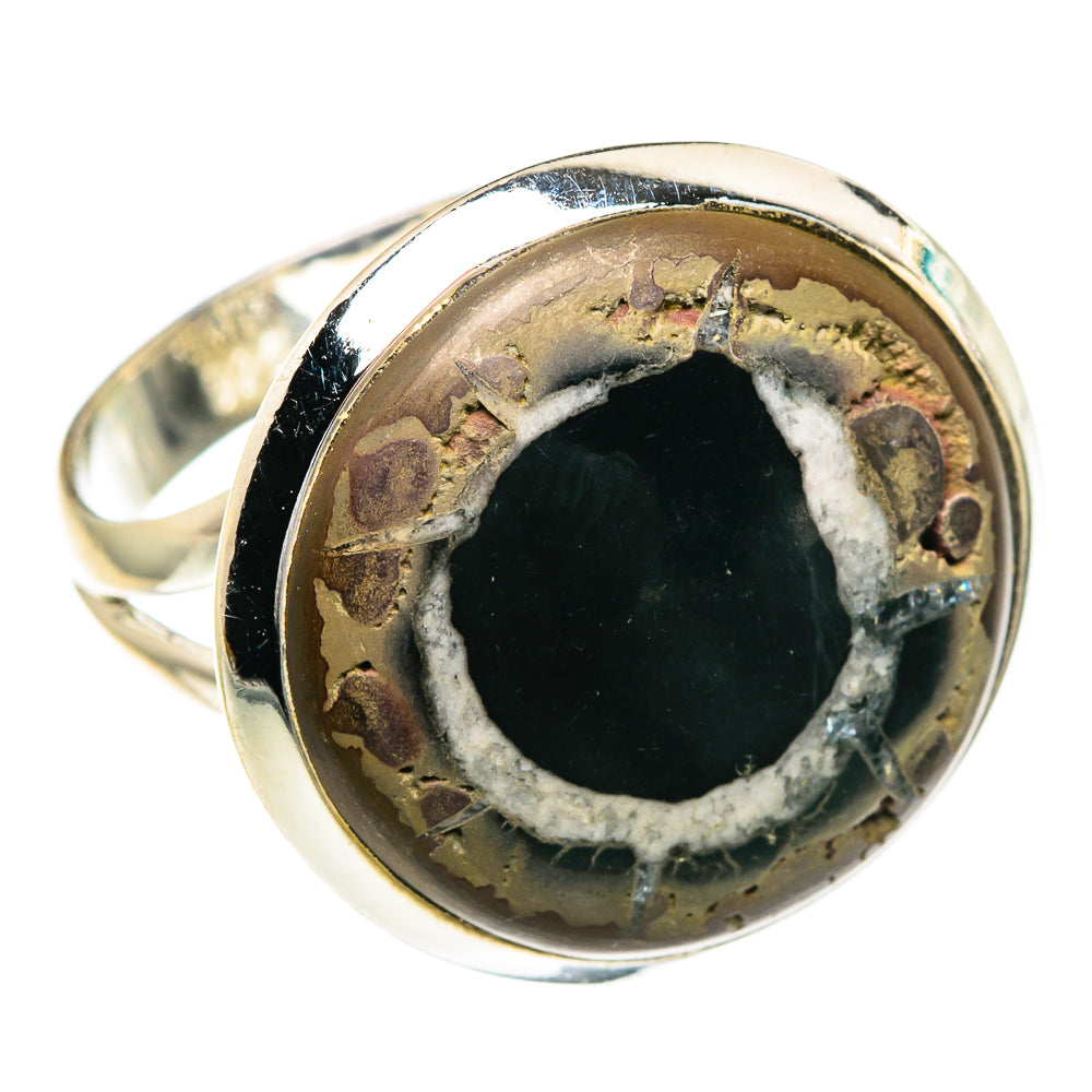 Septarian Geode Rings handcrafted by Ana Silver Co - RING82795
