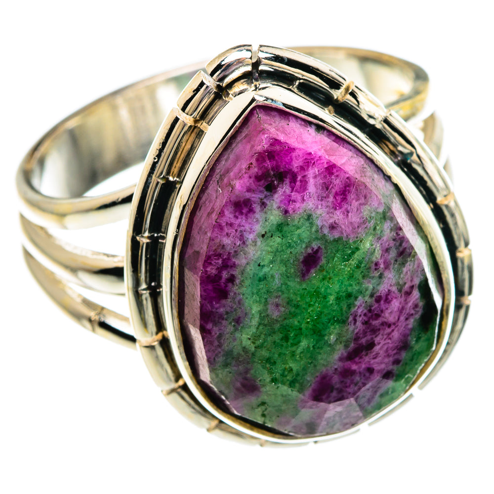 Ruby Zoisite Rings handcrafted by Ana Silver Co - RING82863