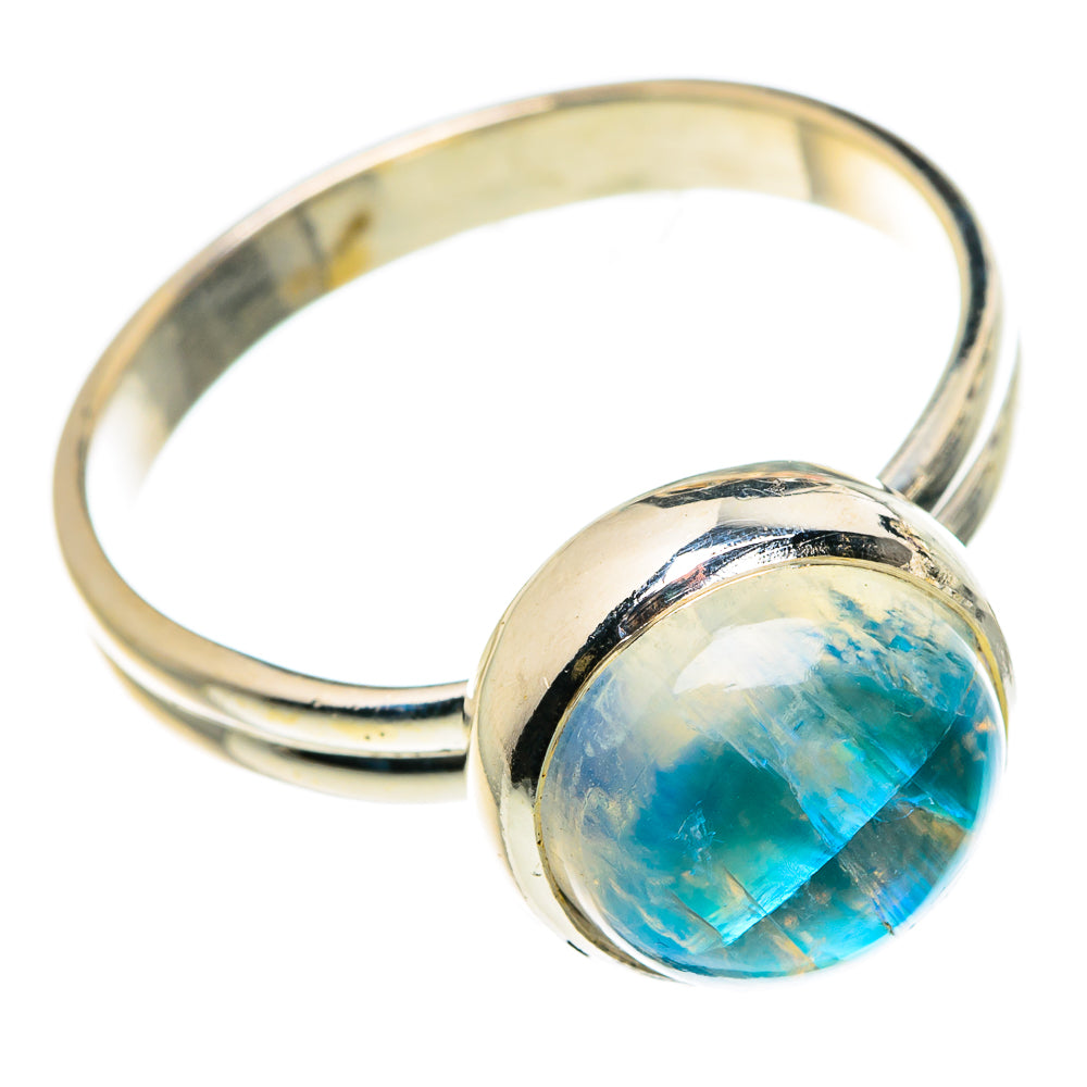 Rainbow Moonstone Rings handcrafted by Ana Silver Co - RING82969