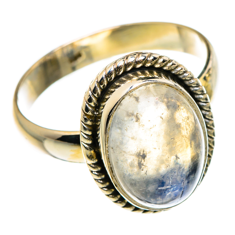 Rainbow Moonstone Rings handcrafted by Ana Silver Co - RING82991