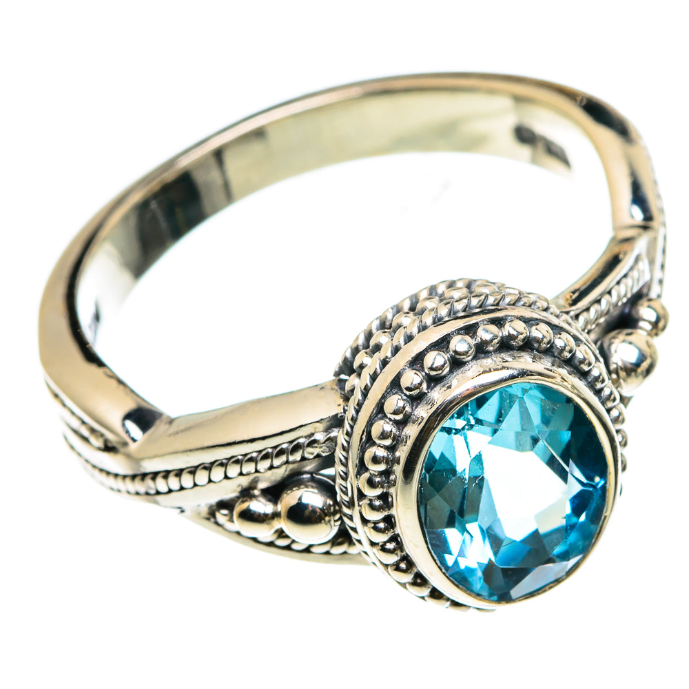 Blue Topaz Rings handcrafted by Ana Silver Co - RING83003