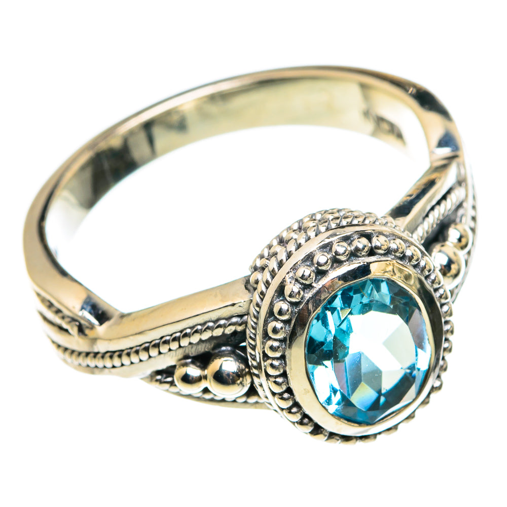 Blue Topaz Rings handcrafted by Ana Silver Co - RING83060
