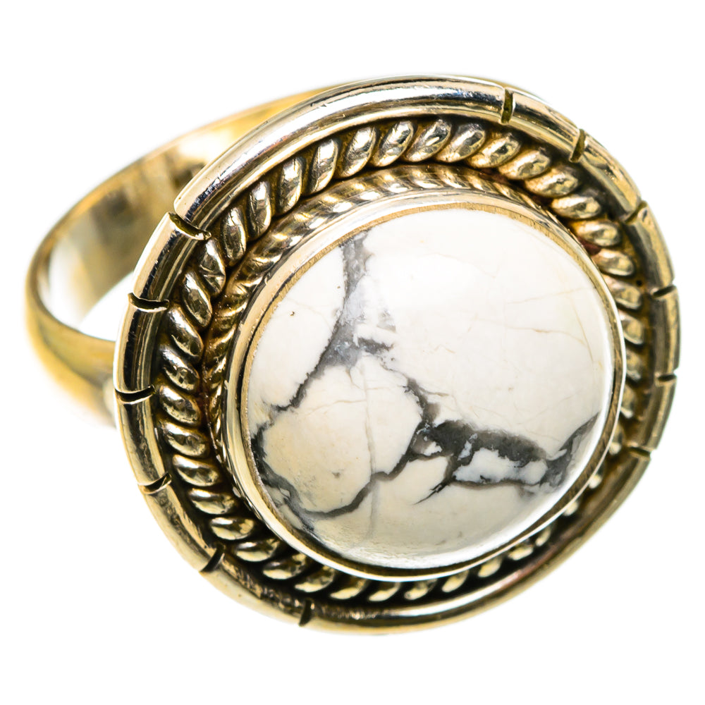 Howlite Rings handcrafted by Ana Silver Co - RING83118