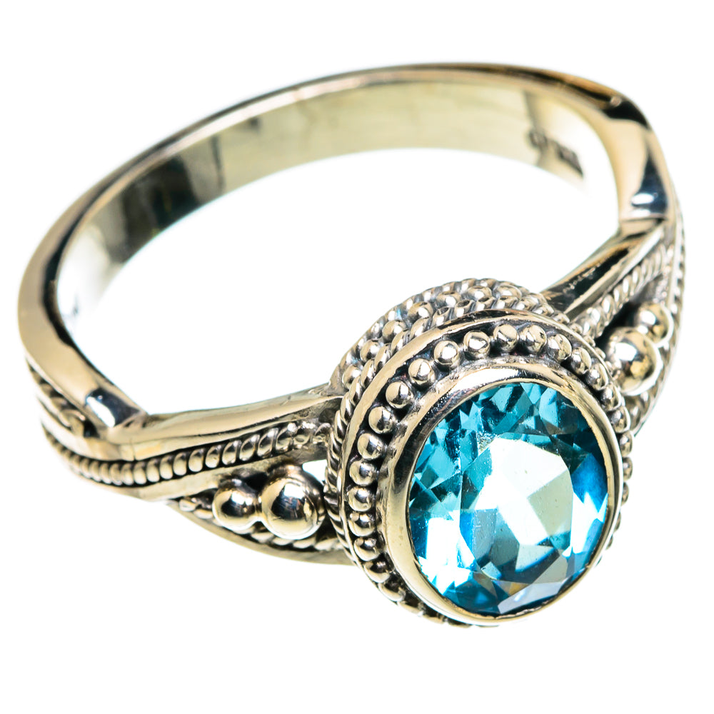 Blue Topaz Rings handcrafted by Ana Silver Co - RING83124
