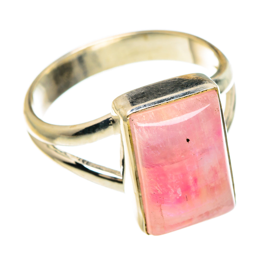 Pink Moonstone Rings handcrafted by Ana Silver Co - RING83318