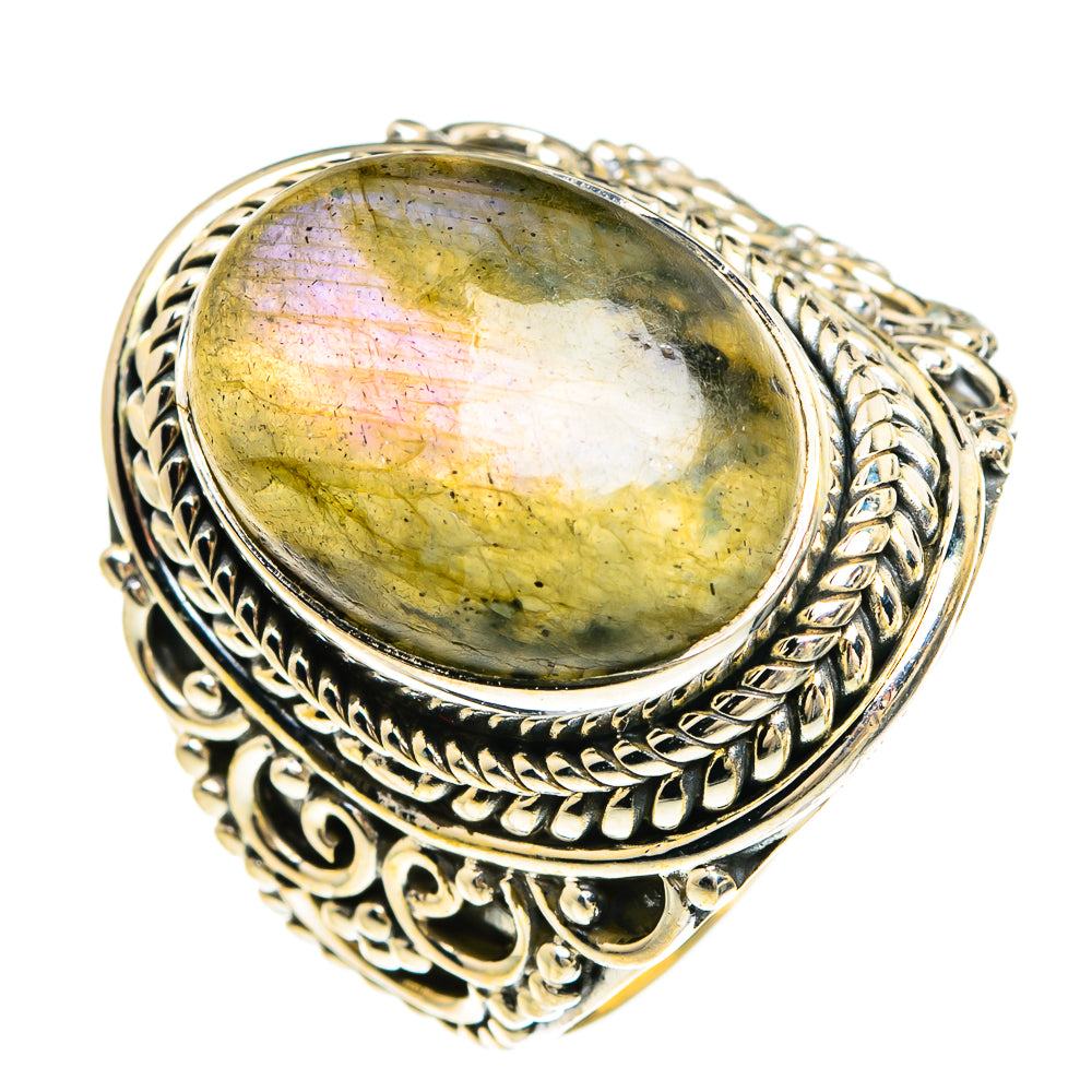 Labradorite Rings handcrafted by Ana Silver Co - RING83323