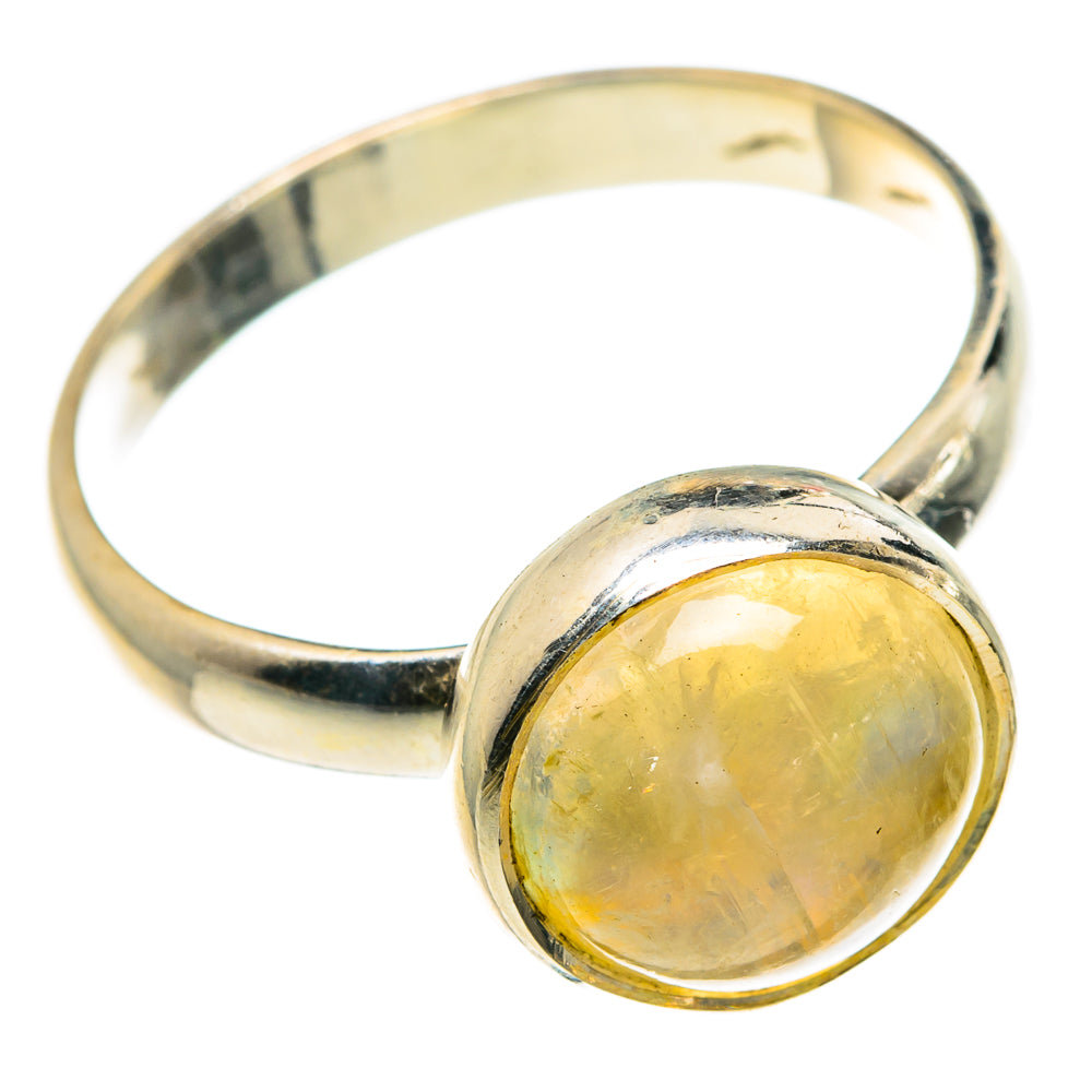 Yellow Moonstone Rings handcrafted by Ana Silver Co - RING83406