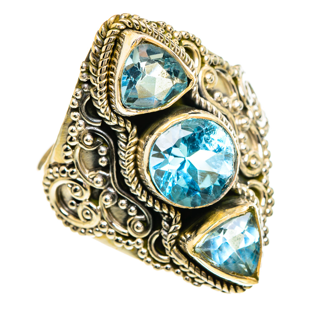 Blue Topaz Rings handcrafted by Ana Silver Co - RING83536