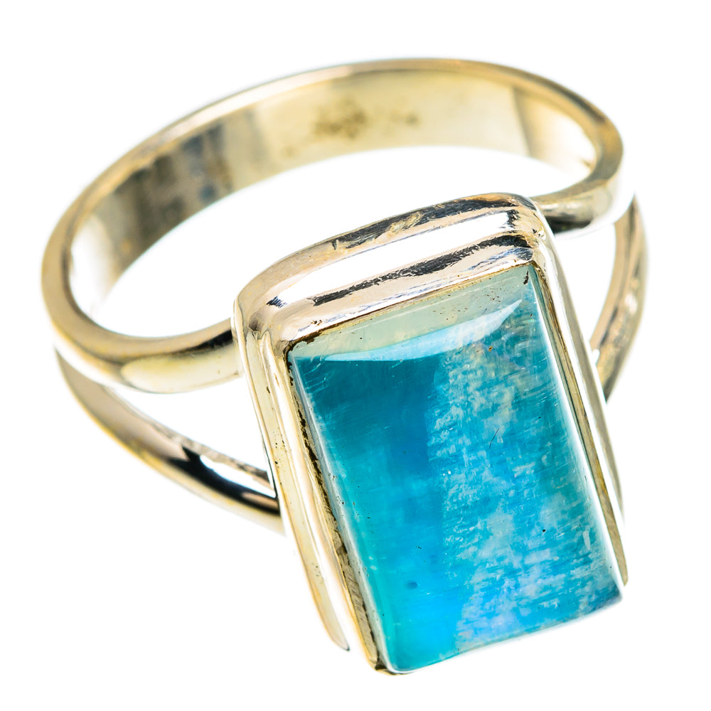 Rainbow Moonstone Rings handcrafted by Ana Silver Co - RING83568