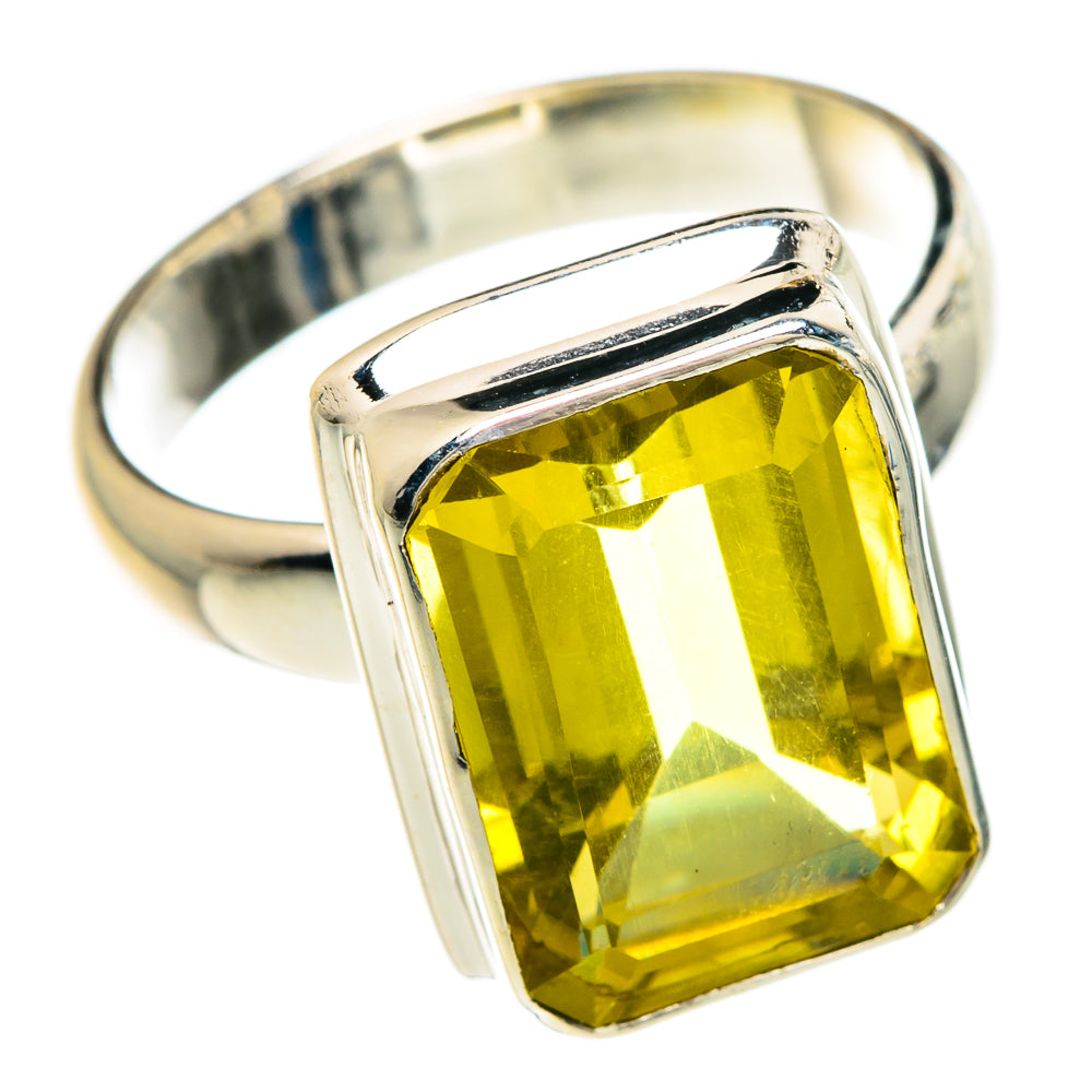 Lemon Quartz Rings handcrafted by Ana Silver Co - RING83601