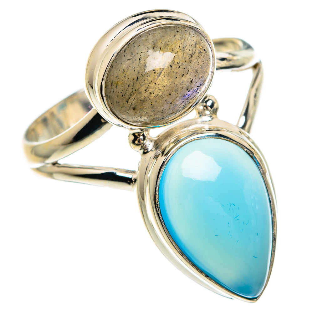 Aqua Chalcedony Rings handcrafted by Ana Silver Co - RING83607
