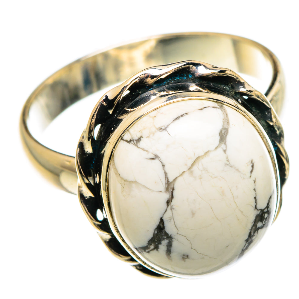 Howlite Rings handcrafted by Ana Silver Co - RING83633