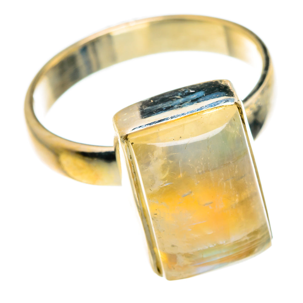 Yellow Moonstone Rings handcrafted by Ana Silver Co - RING83642