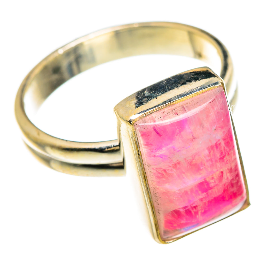 Pink Moonstone Rings handcrafted by Ana Silver Co - RING83661