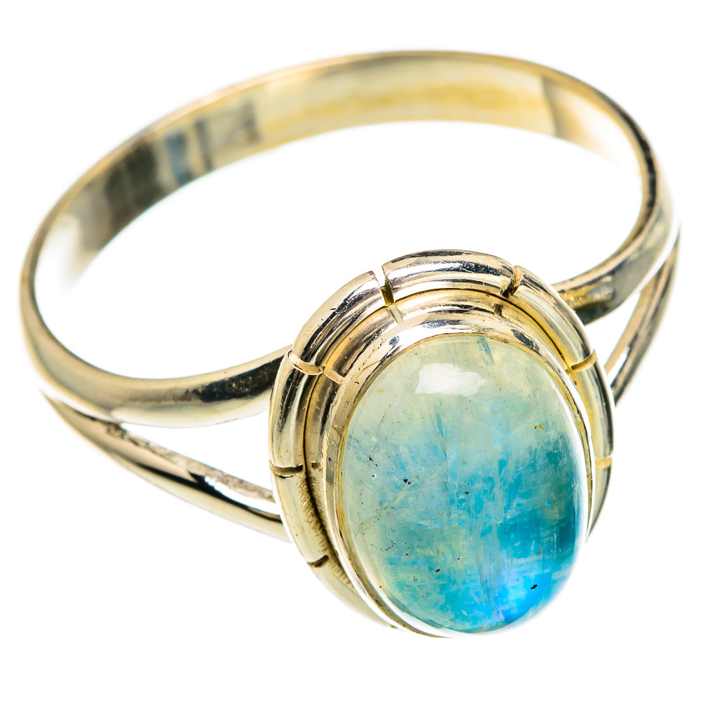 Rainbow Moonstone Rings handcrafted by Ana Silver Co - RING83730