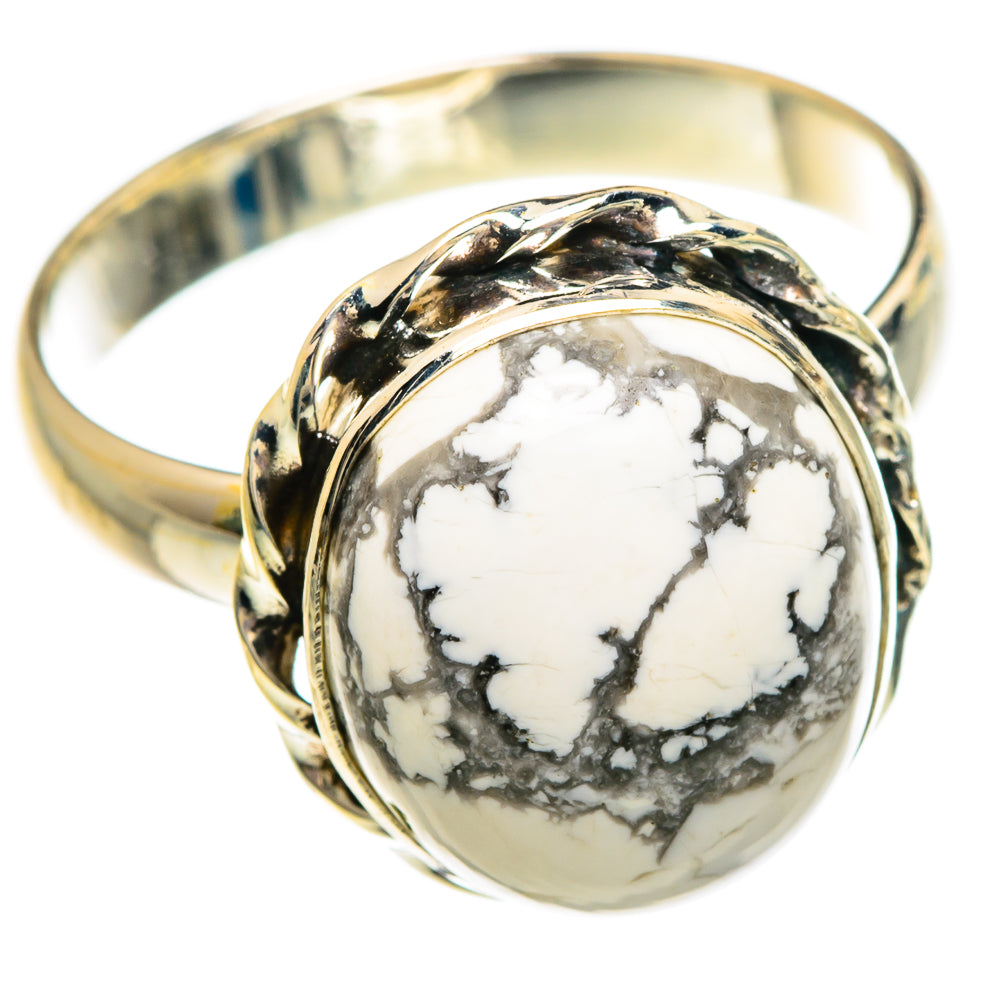 Howlite Rings handcrafted by Ana Silver Co - RING83758