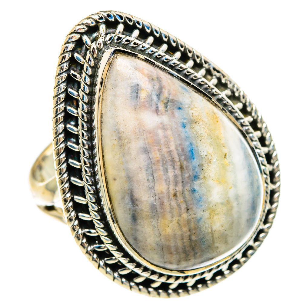Blue Scheelite Rings handcrafted by Ana Silver Co - RING83838 - Photo 2