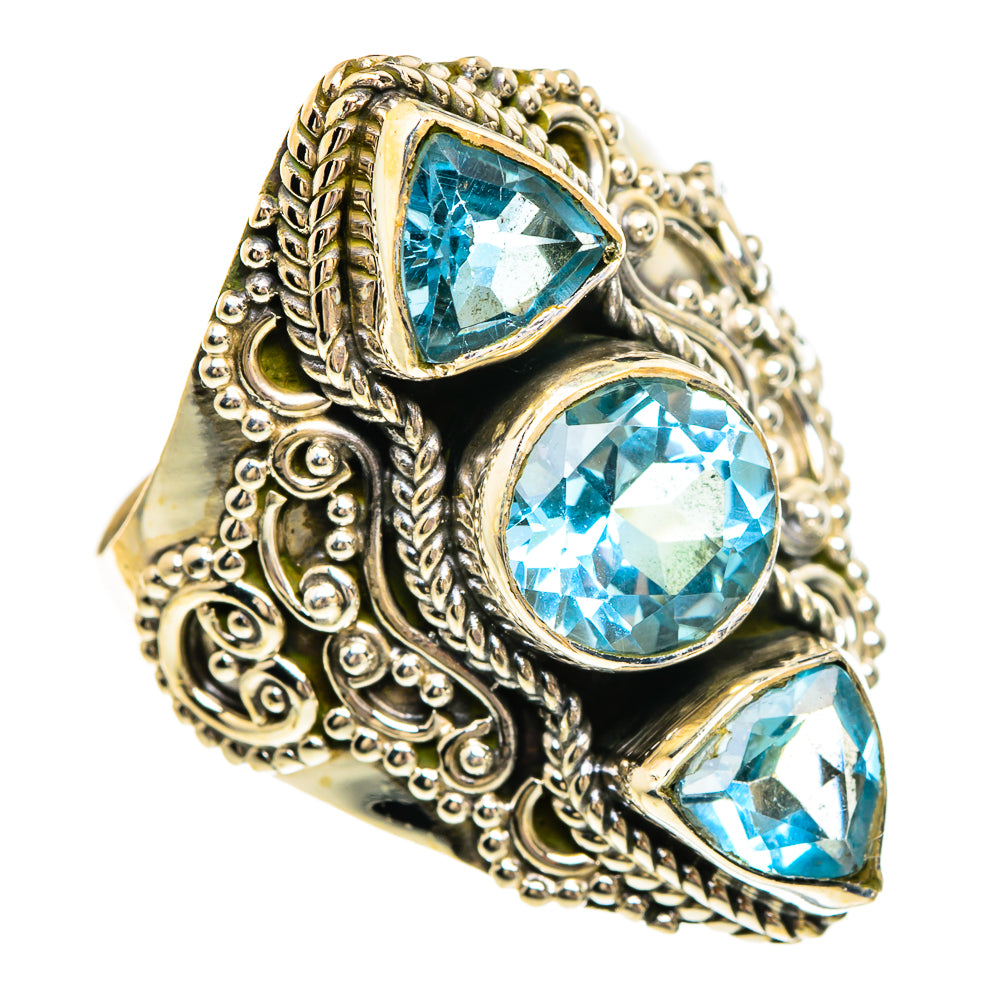 Blue Topaz Rings handcrafted by Ana Silver Co - RING83840