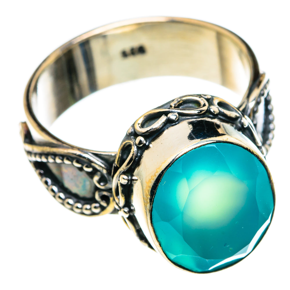 Aqua Chalcedony Rings handcrafted by Ana Silver Co - RING83861