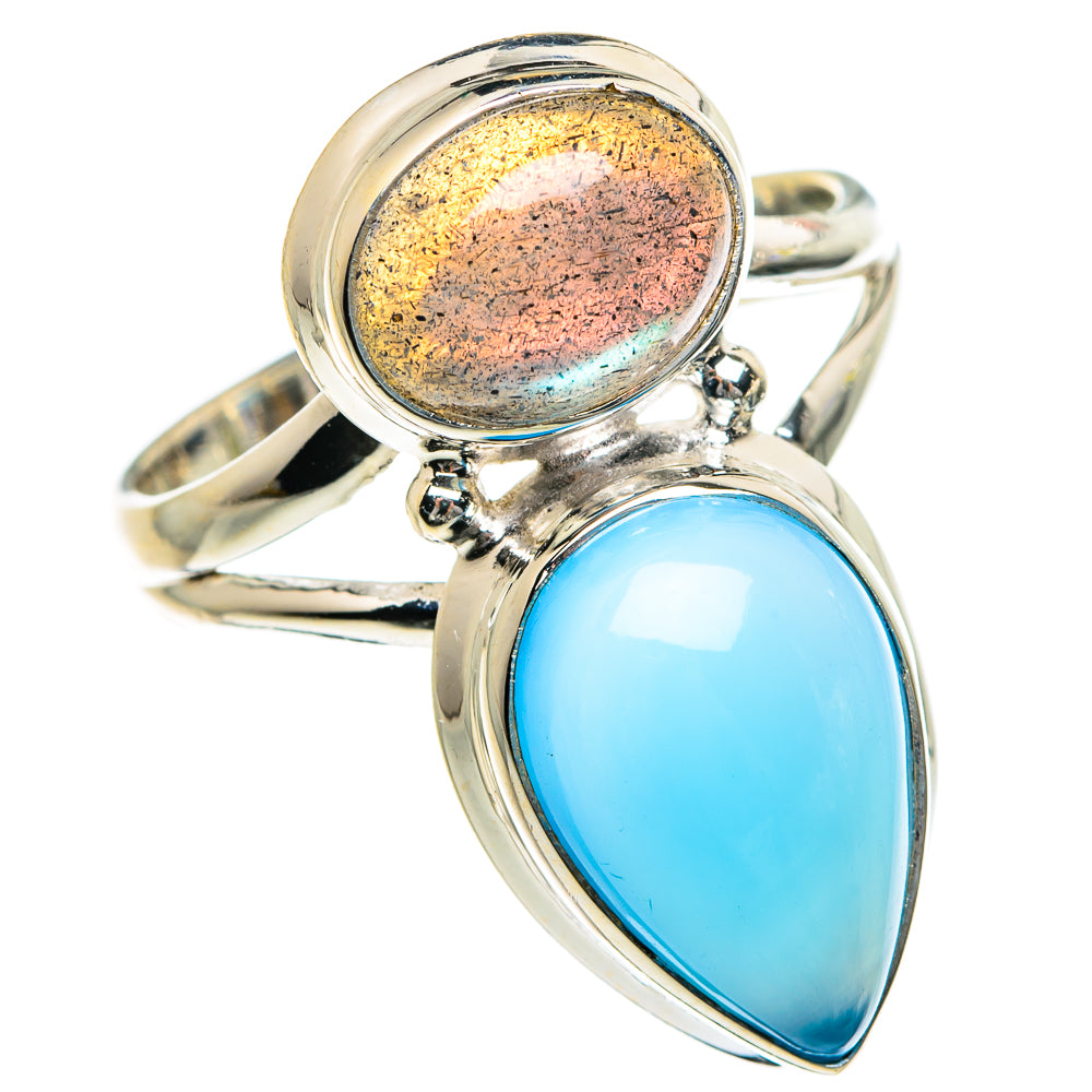 Aqua Chalcedony Rings handcrafted by Ana Silver Co - RING83936
