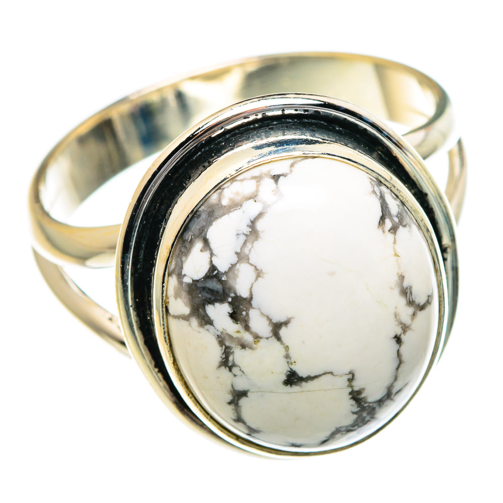 Howlite Rings handcrafted by Ana Silver Co - RING83964