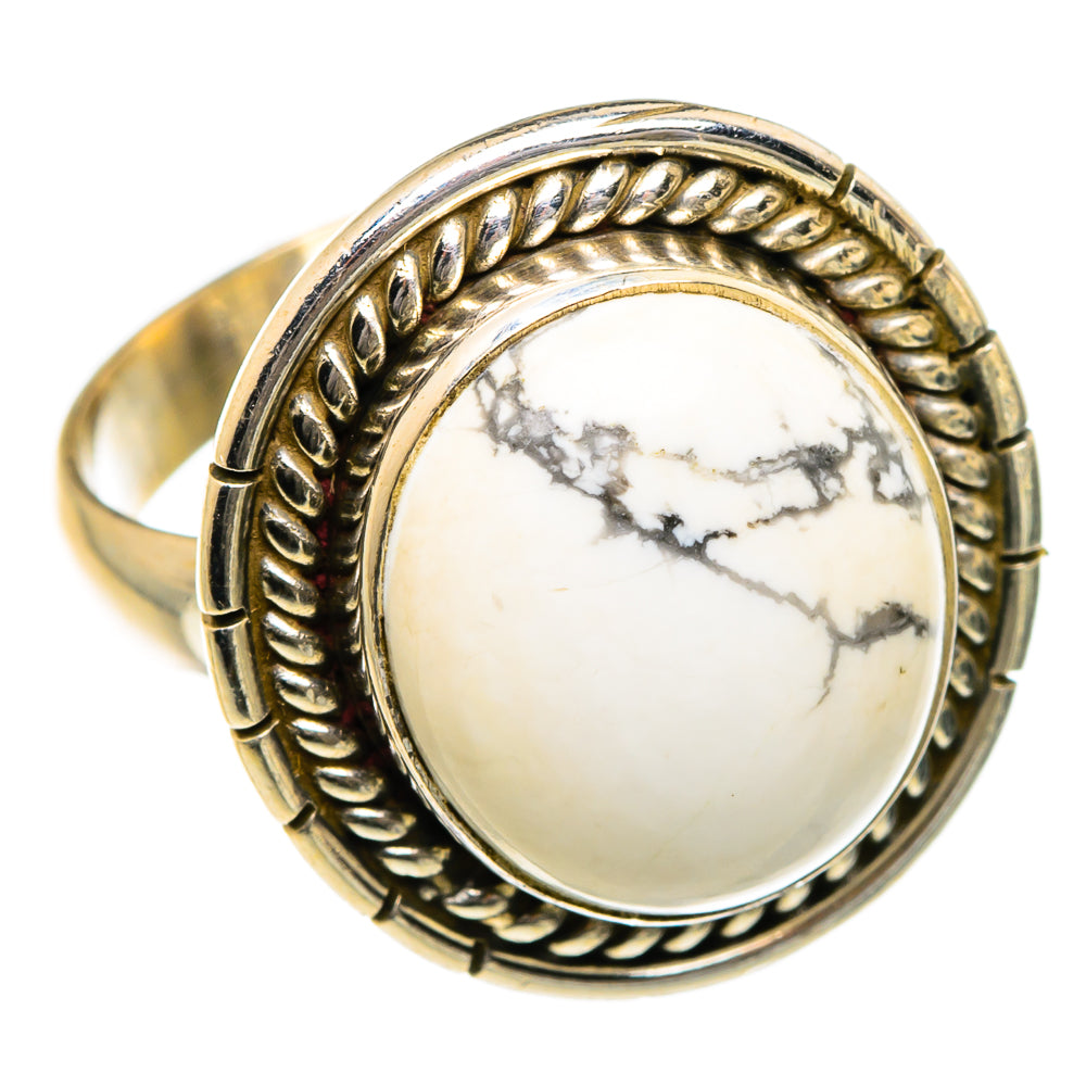 Howlite Rings handcrafted by Ana Silver Co - RING83965