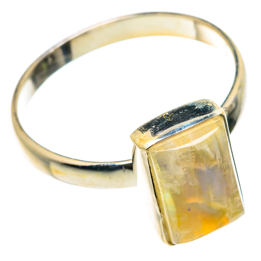 Yellow Moonstone Rings handcrafted by Ana Silver Co - RING83969 - Photo 2
