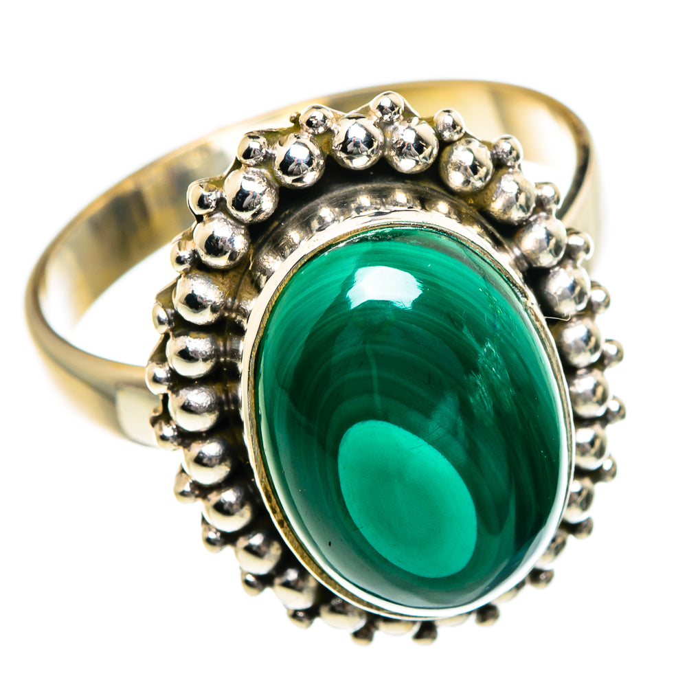 Malachite Rings handcrafted by Ana Silver Co - RING83979