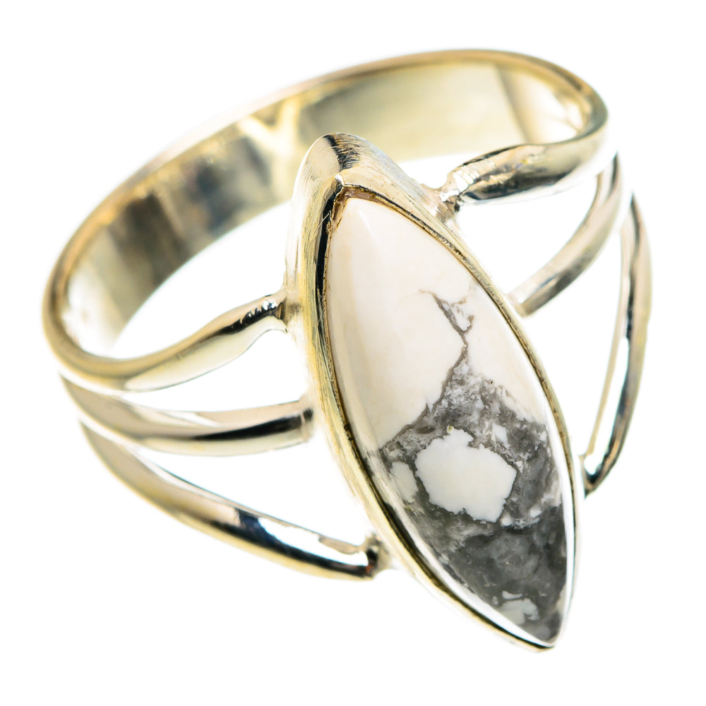 Howlite Rings handcrafted by Ana Silver Co - RING84003